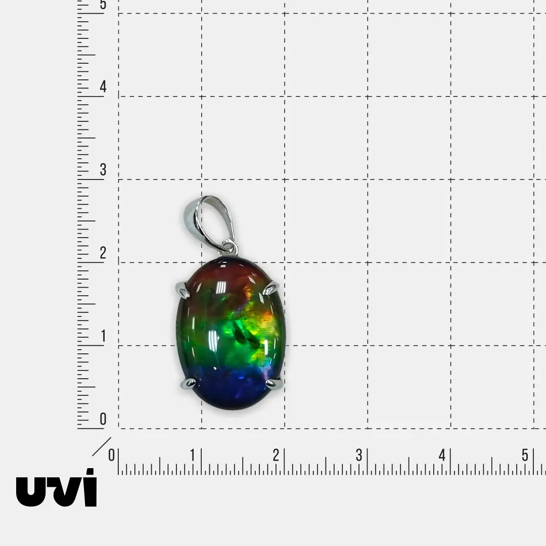 Серебряная подвеска с аммолитом